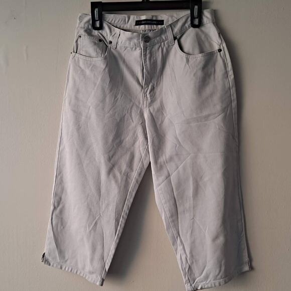 Bill Blass Petite Khaki 100% Cotton Easy Fit Capri - Size 8P - Picture 6 of 12